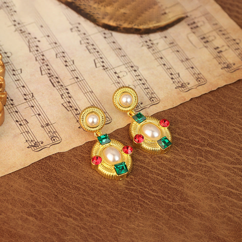 French Style Middle-ancient Earrings