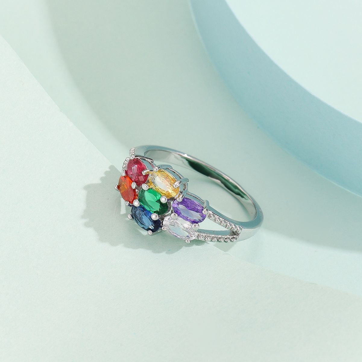 Fashion Color Zircon Ring For Women