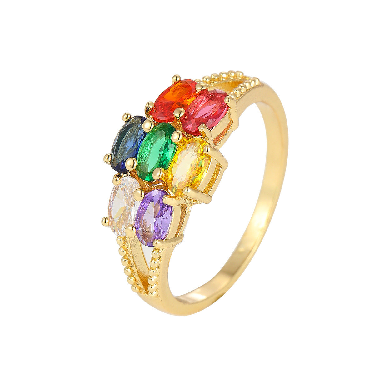 Fashion Color Zircon Ring For Women