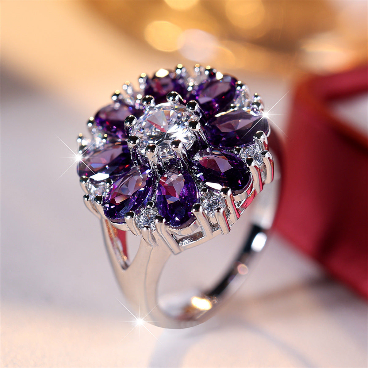 Flower Ring Simple Personality, Light Luxury