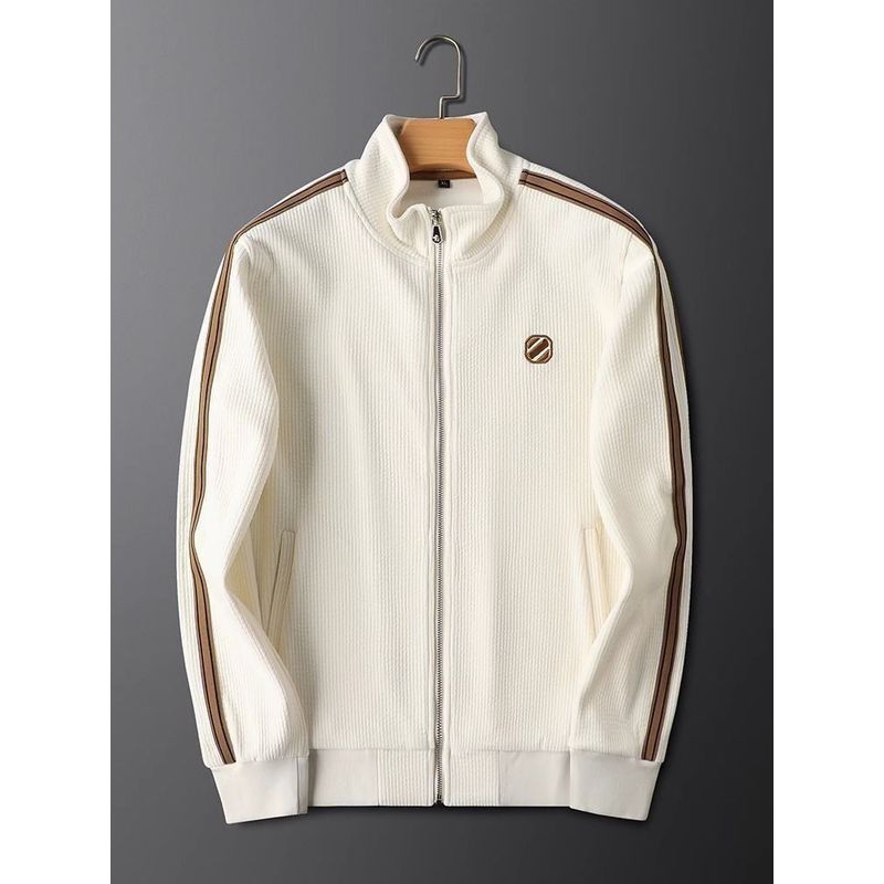 Light Luxury Warm Striped Casual Men's Sportswear