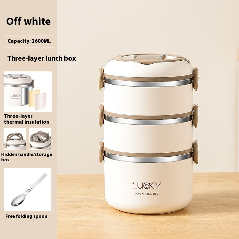 Insulated Stainless Steel 304 Food Grade Office Worker Compartment Japanese Double Deck And Multi-layer Bento Box