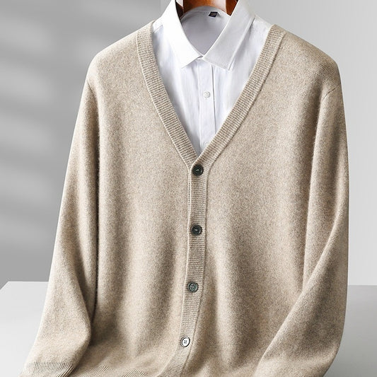 V-neck Solid Color Long Sleeve