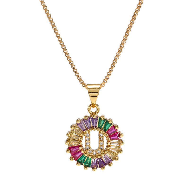 Rainbow Letter Pendant