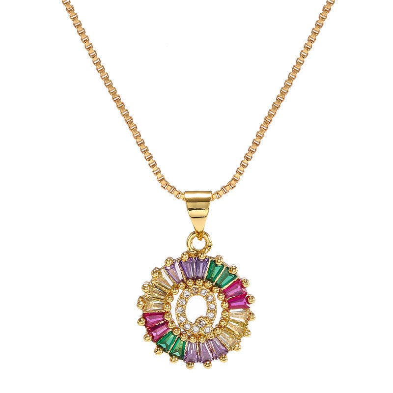 Rainbow Letter Pendant