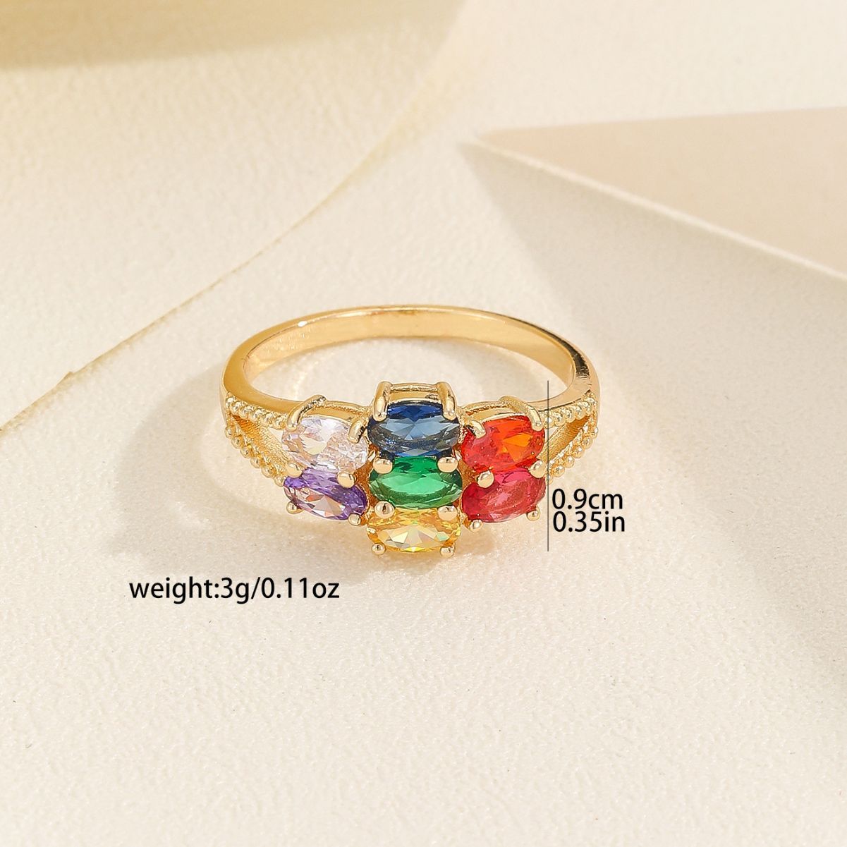 Fashion Color Zircon Ring For Women
