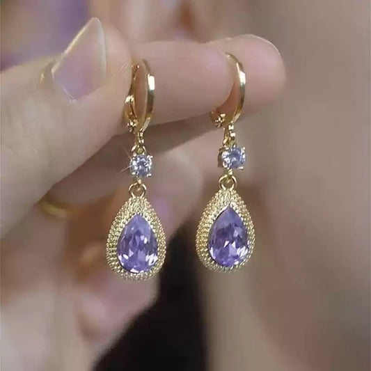 Droplet Zircon Durian Earrings