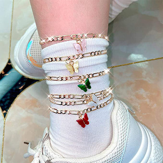 Acrylic Butterfly Anklet