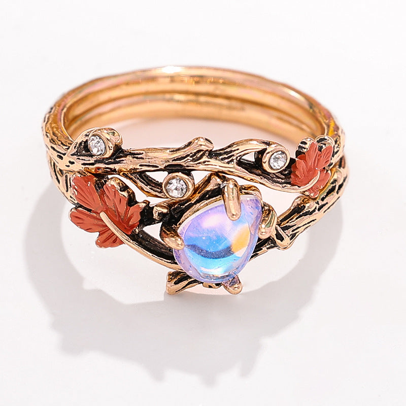 Maple Leaf Ring Rings Female