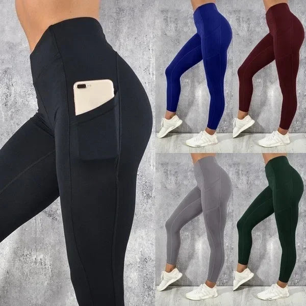 Yoga Fitness Women Leggings High Waist Tights with Pocket