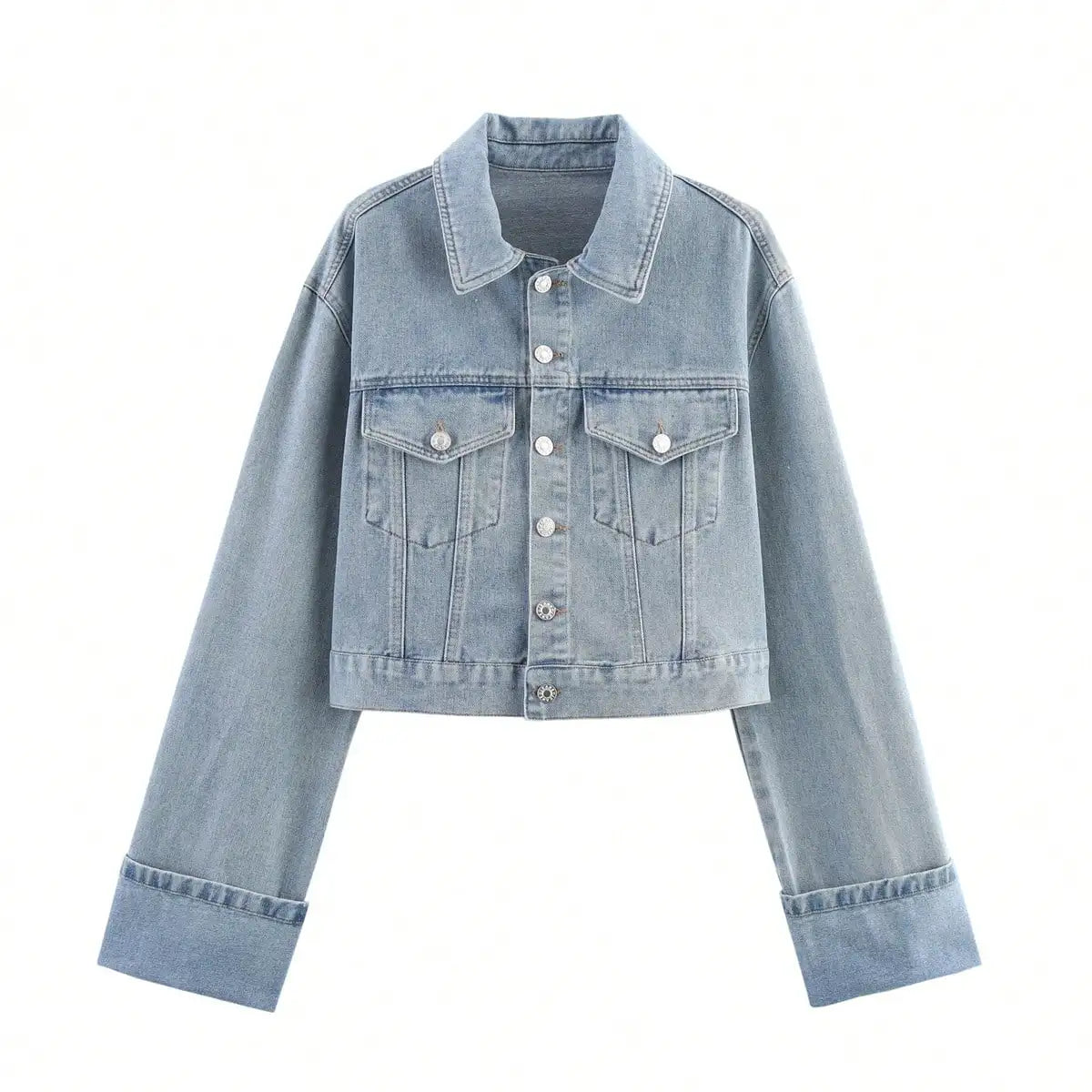 Women Vintage Denim Jacket Pant Sets
