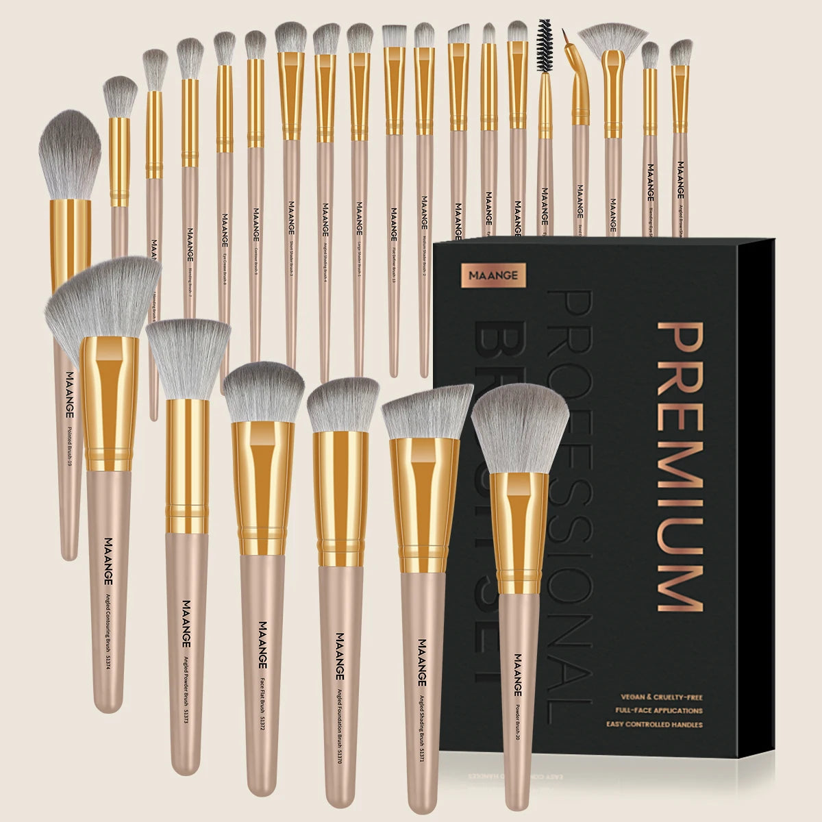 Professional Gift Box 25 Pieces Makeup Brushes Kit