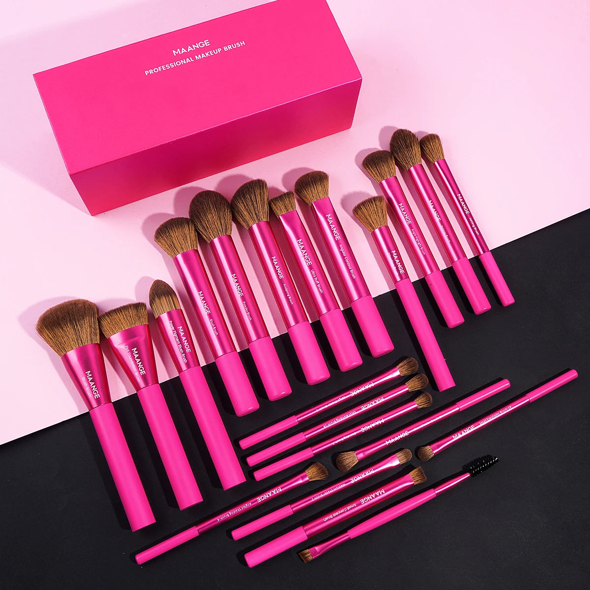 MAANGE 21pcs Makeup Brushes, Gift for Valentine's Day Girls