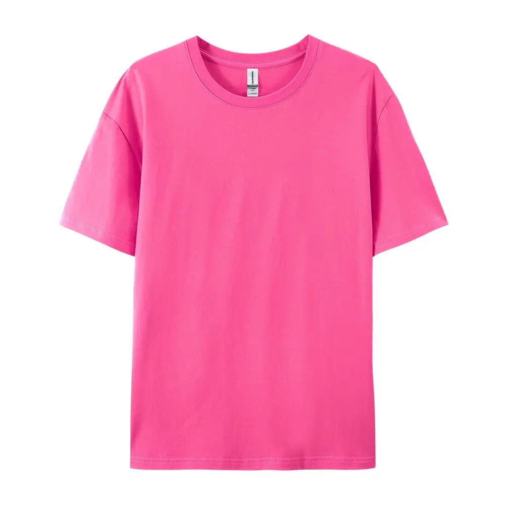 100% Cotton Solid T-shirts Women Sporty, Short Sleeve