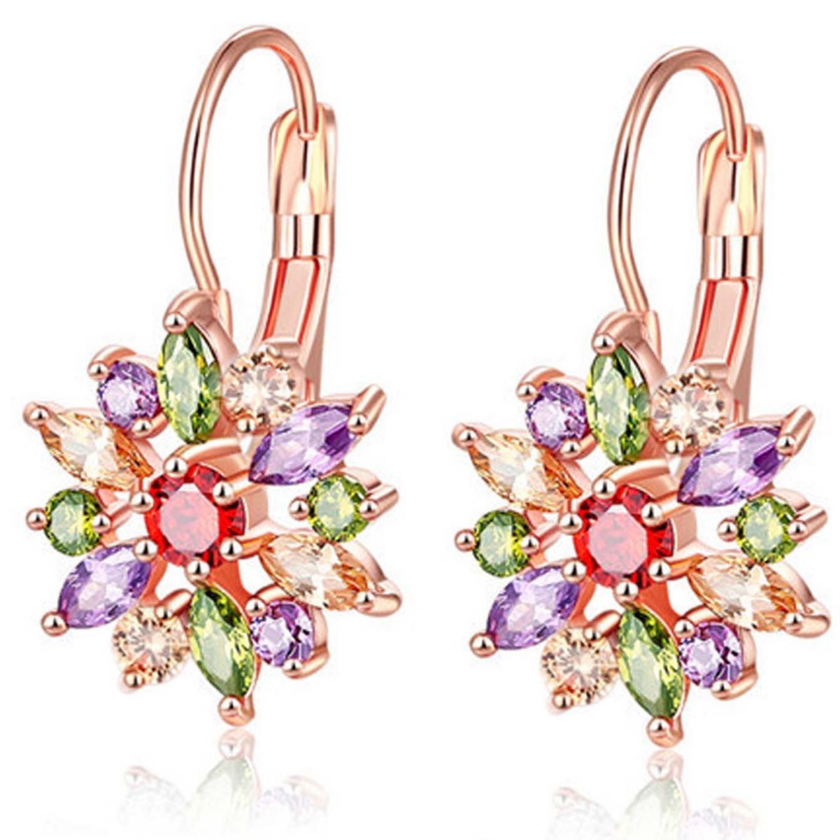 Colorful Flower Earrings