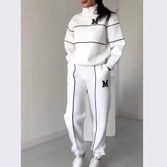 2 Piece Outfits Lounge Hoodless Pullover Sweatshirt Sweatsuit Sets Sweatshirt Baggy Fashion Sweatpants With Pockets
