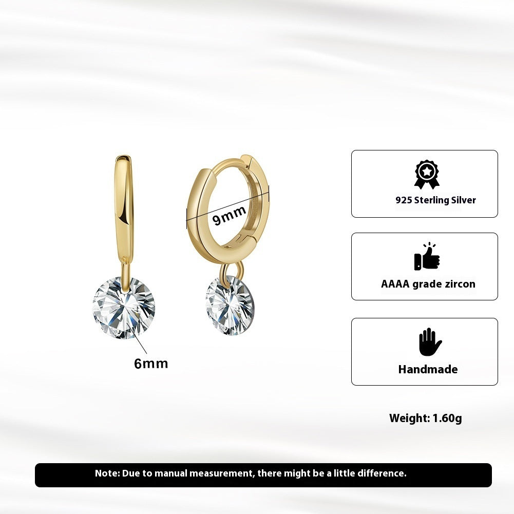 Sterling Silver Zircon Earrings